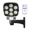 Luz de Monitoramento Solar com Prompt de Voz, Alarme com Sensor de Corpo Humano, Acende Automaticamente Após o Anoitecer, Luminária de Parede Impermeável, Luz Antifurto