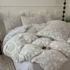 Juego de cuatro piezas de terciopelo gofrado cálido engrosado para otoño e invierno, estilo ins fresco y simple, juego de sábanas de terciopelo de leche de alto peso totalmente mate de 4 piezas