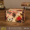 Caja de Almacenamiento de Cuero Estilo Americano Retro para Escritorio Documentos Artículos Varios con Tapa Caja de Madera a Prueba de Polvo Caja de Almacenamiento Estilo Guolun