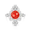Anillos de Estilo Vintage de Alta Venta en Transmisión en Vivo con Piedras Preciosas de Colores, Chapados en Oro, Incrustados con Diamantes de Alto Carbono, Anillos de Joyería de Moda