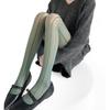 Meias Finas de Seda com Pontos Torcidos e Renda Vertical Estilo Corte Vintage para Outono e Inverno Meias-Calça Jacquard Japonesas Slimming Puras