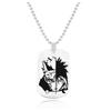 Joia periférica de animação Colar Naruto aço inoxidável laser Naruto Sasuke personagem de desenho animado pingente pingente
