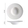 Plato para Espagueti de Cerámica Blanca Pura Plato OVNI Plato Sombrero de Paja Tazón Plato para Espagueti Plato para Sopa Occidental Vajilla para Restaurante Occidental