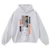 Moletom com capuz pesado lavado e desgastado estampa de personagem de anime tamanho grande oversized hoodie da moda de outono em estoque