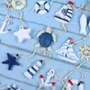 Decoración DIY Mediterránea Colgantes Pequeños Mini Decoraciones de Pared Creativas Accesorios Hechos a Mano Flotador de Pesca Ancla Adornos Colgantes para Jardín de Infancia