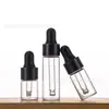 Frasco Conta-gotas Portátil de Borracha Preta 16mm Frasco de Vidro Transparente Frasco para Óleo Essencial Frasco Dispensador de Líquido Essencial Venda por Atacado