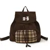 Mochila Pequeña Estilo Coreano Linda Chica Estilo Universitario Retro para Mujer 2025 Nueva Moda Tendencia Otoño Elegante Bolso de Viaje