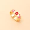 Anillo de dedo índice con diseño de nicho moderno y temperamento con diseño de flor de goteo de estilo frío de celebridades de Internet.