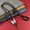 Cordão para Pingente de Cinábrio, Pingente de Jade Hetian Tecido à Mão, Cordão para Joias de Jade, Cordão de Colar Ajustável para Homens e Mulheres