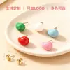 Pendientes de Resina de Color Café Maillard de Gama Alta para Mujer, Atmósfera de Otoño e Invierno, Pendientes Versátiles de Moda Exquisitos