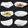Plato de melamina imitación porcelana, vajilla de hotel, plato frío de restaurante, plato frío, plato triangular, plato salteado de hotel comercial