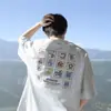 Fornecimento direto da fábrica 220g camiseta pesada estampada com desenhos masculinas de verão manga curta para meninos americanos roupas de algodão manga curta