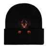 Chapéu de Tricô Bordado com Cabeça de Cachorro da Amazonia Transfronteiriço, Chapéu de Lã Tendência Personalizado para Casal, Chapéu Quente Masculino e Feminino, Chapéu de Lã