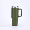 Copo de Carro Transfronteiriço Geração 40oz Grande Capacidade Aço Inoxidável 304 Copo de Gelo Portátil Alça de Carro Copo Térmico