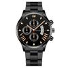 Punto de fábrica comercio exterior explosiones tendencia moda calendario de tres ojos reloj de hombre reloj de hombre correa de acero reloj de cuarzo reloj de pulsera
