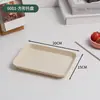 Bandeja de Paja de Trigo Estilo Nórdico Ins Bandeja Rectangular de Plástico para Uso Doméstico Taza para Empanadillas Taza de Té Plato Plato de Frutas