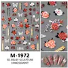 Nuevas pegatinas de arte de uñas con relieve de girasol 5D, relieve tridimensional, retro, dulce, cool, pegatinas de decoración de uñas de girasol