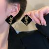 Pendientes Pequeños de Terciopelo Negro con un Toque Elegante y Minimalista, Pendientes Exagerados Nuevos y Únicos de Moda para Mujer, Populares en Primavera y Verano