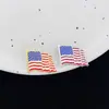 Insignia de Bandera Americana Oro y Plata Accesorios de Ropa Broche de Bandera Broche de Mariposa Broche Insignia Aleación Esmalte