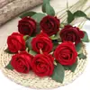 Rosa Veludo Única Casamento Decoração de Casa Flor Dia dos Namorados Buquê Parede de Flores Arranjo de Flores Flor Artificial
