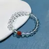 Pulsera de cristal de aguamarina natural de plata 925 para niña misma pulsera Lychee Frozen joyería regalo para amigas