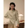 Camisa Retrô Estilo Chinês com Gola Alta para Mulheres, Novo Modelo para o Início da Primavera de 2026, Carcela Diagonal com Botões Tradicionais Chineses, Top Único Estilo Chinês