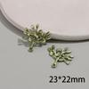 Nuevo colgante de hoja de bambú de estilo chino con sensación fresca, accesorios de aleación para manualidades, pulsera de mano, pendientes, material al por mayor