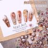 Accesorios para uñas de Camelia otoño e invierno Nuevo estilo Maillard caramelo rosa resina permeable al hielo accesorios para uñas