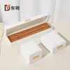 Caja de Joyería de Cuero PU de Alta Calidad con Hebilla Cuadrada de Ángulo Recto Caja de Joyería para Anillos Set de Pulseras Empaque Caja de Joyería