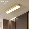Luz de Pasillo Color Madera de Fresno, Luz Moderna Simple para Pasillo Largo, Luz de Entrada de Madera Maciza, Lámpara de Techo Estilo Chino