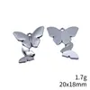 20x18mm 1,7g Prata Antiga DIY Acessórios para Roupas Pingente de Borboleta