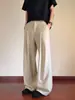 Pantalones Casuales de Lino Color Albaricoque para Hombre, Pantalones Finos Transpirables de Talla Grande para Verano, Pantalones Largos Rectos Sueltos para el Trabajo de Verano
