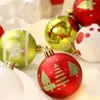 Conjunto de Bolas de Natal Transfronteiriças de 16 Unidades Vermelhas, Verdes e Brancas Fosco Galvanizado Pintado Floco de Neve Enfeites de Árvore de Natal Bolas de Natal