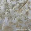 Silk ouro e prata tecido de seda chiffon corte tecido flor seda corte tecido jacquard flor
