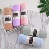 Toalla de vellón coral de alta densidad, toalla facial con borde cortado, toalla tejida por urdimbre de 35 x 75, toalla de doble cara, suave y absorbente, regalo diario para el hogar