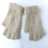 Guantes de Medio Dedo para Mujer de Otoño e Invierno Tejidos para Estudiantes para Escribir Dedo Extra Lana Forro Polar Engrosados Resistentes al Frío Guantes Cálidos para Hombres y Mujeres