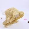 2026 Sombrero de Bebé Verano Tejido a Mano Crochet Sombrero de Paja con Volantes Lindo Moño Grande Transpirable Parasol para Bebés