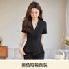 Traje de alta gama de manga corta para mujer, verano, temperamento profesional, ropa de trabajo para recepción de hotel, ropa de trabajo para joyería