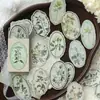 Pegatinas para Caja de Cerillas de Papel Kraft Blanco Sugar Poetry - Colección Floral, Estilo Fresco Retro Ligero Pegatinas Decorativas DIY para Diarios