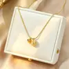 Venta Caliente Cruzada Simple Acero de Titanio No se Desvanece Bola de Oro Pequeña Anillo Redondo Placa Redonda Lujo Ligero Exquisito Versátil Cadena para Clavícula Eslabón Grande