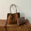 Bolsa Tote ShuaiMijia Simple de Gran Capacidad para Uso Diario para Mujeres, Estilo Vintage, Alto Valor Estético, Bolso de Hombro Único