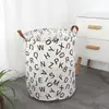 Cesto de Roupas Sujas de Tecido de Algodão e Linho Cesto de Armazenamento de Brinquedos Balde de Armazenamento Impermeável Cesto de Armazenamento Dobrável para Roupas Cesto de Roupas Sujas Caixa de Armazenamento