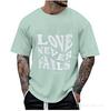 Comercio Exterior Transfronterizo T-shirt de Manga Corta Cuello Redondo Talla Grande para Hombres y Mujeres Algodón Manga Corta T-shirt de Manga Corta Talla Europea Sudor Estampado