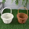 [] cesta portátil mini cesta cesta de vime trançada cesta de rattan plástico cesta de rattan de parede varanda sala de estar cesta de flores portátil