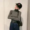 Suéter de cuello alto para mujer, capa base, ropa interior elegante, delgado, Otoño 2026, Calentador, Cálido, Camiseta de manga larga