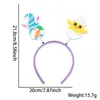 Diadema de Dibujos Animados de Pascua Tela No Tejida Conejo Huevo Primavera Adulto y Niños Suministros para Decoración de Fiesta Pinza para el Cabello Diadema
