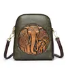 Bolso Transfronterizo para Mujer, Tendencia de Moda Estilo Chino, Bolso Pequeño, Sencillo y de Alta Gama, Versátil y Elegante, Bolso para Teléfono Móvil Retro Lavado a Color Cruzado