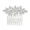 Pente de Cabelo com Zircônia de Cristal Acessórios para Vestido Pente para Coque de Noiva Ornamento de Cabelo Pente de Cabelo com Strass