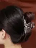 Pinza de Tiburón para el Cabello con Forma de Espiga de Trigo Estilo Coreano Electrochapada en Aleación para Mujeres, Accesorio para el Cabello Fresco y Dulce para la Parte Posterior de la Cabeza