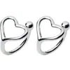 Pendientes de plata S925 con forma de uña para mujer, estilo japonés-coreano, con cuentas sencillas y ligeras, con forma de corazón, elegantes, E3680